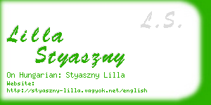 lilla styaszny business card